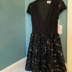 Mark + James Badgley Mischka black cocktail dress NWT size small